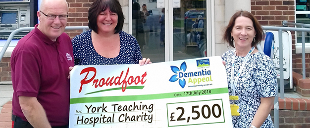 £2,500 Donation To Dementia Appeal