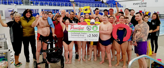 Proudfoot Customers Help Support Scarborough Disabled Swimming Group